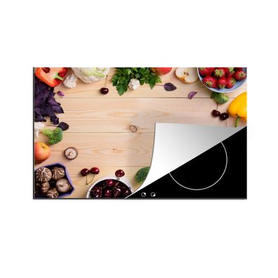 Herdabdeckplatte 78x52 cm Obst - Erdbeere - Paprika - Küche
