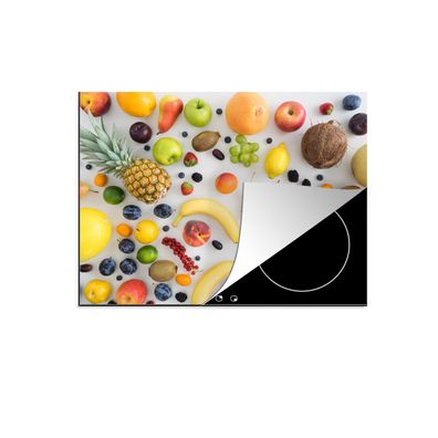 Herdabdeckplatte 70x52 cm Regenbogen - Obst - Sommer - Jahreszeiten