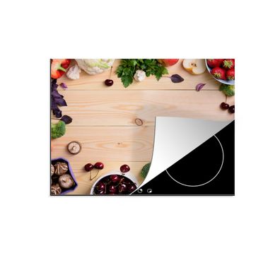 Herdabdeckplatte 60x52 cm Obst - Erdbeere - Paprika - Küche