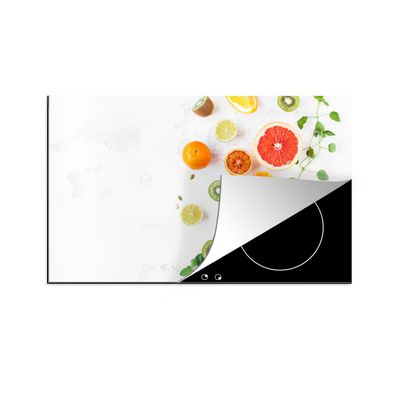 Herdabdeckplatte 90x52 cm Zitrusfrüchte - Regenbogen - Obst - Sommer - Gesund