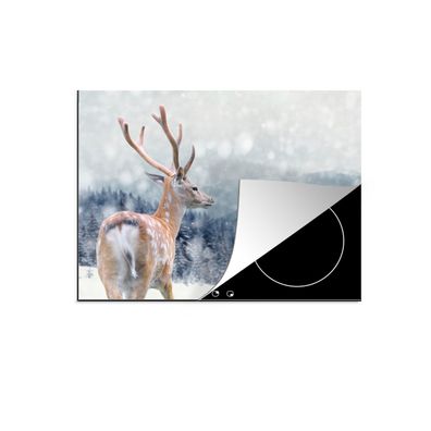Herdabdeckplatte 70x52 cm Rotwild - Schnee - Tier