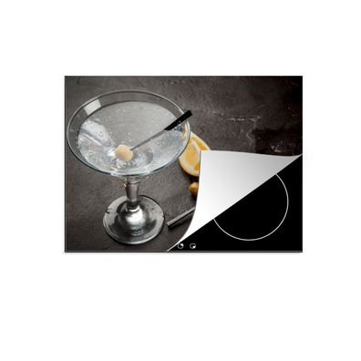 Herdabdeckplatte 70x52 cm Alkohol - Martini - Früchte - Oliven