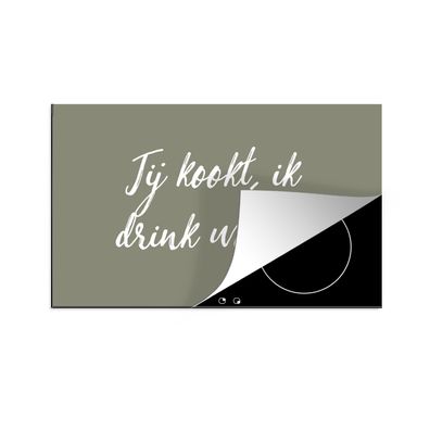 Herdabdeckplatte 85x52 cm Sprichwörter - Zitate - Du kochst, ich trinke Wodka - Trink