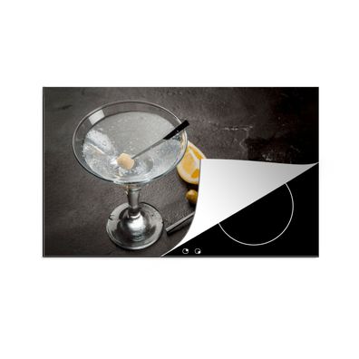 Herdabdeckplatte 85x52 cm Alkohol - Martini - Früchte - Oliven