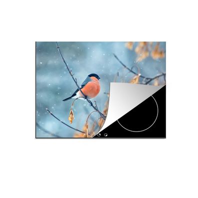 Herdabdeckplatte 70x52 cm Schnee - Vogel - Tier