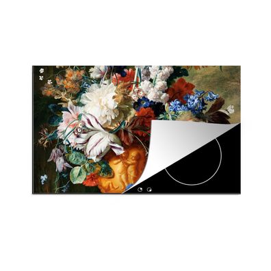 Herdabdeckplatte 80x52 cm Kunst - Alte Meister - Blumenstrauß in einer Urne
