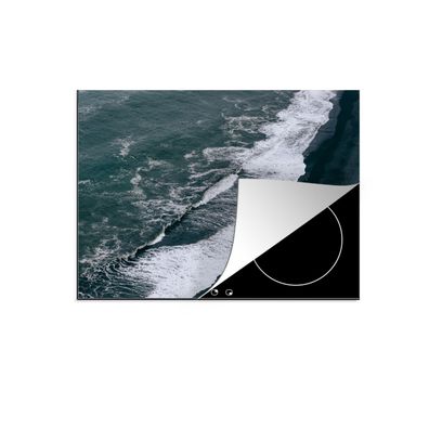 Herdabdeckplatte 70x52 cm Wasser - Strand - Schwarz