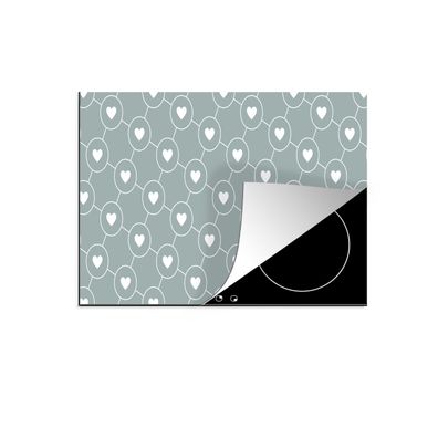 Herdabdeckplatte 75x52 cm Design - Geometrie - Muster - Herz