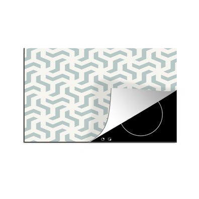 Herdabdeckplatte 80x52 cm Muster - Abstrakt - Grün - Geometrie