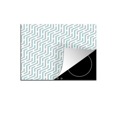 Herdabdeckplatte 70x52 cm Design - Geometrie - Muster - Grün
