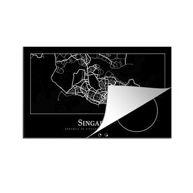 Herdabdeckplatte 90x52 cm Singapur - Karte - Stadtplan