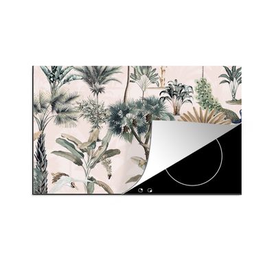 Herdabdeckplatte 78x52 cm Blätter - Monstera - Dschungel - Tropisch