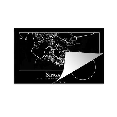Herdabdeckplatte 78x52 cm Singapur - Karte - Stadtplan