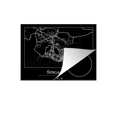 Herdabdeckplatte 65x52 cm Singapur - Karte - Stadtplan