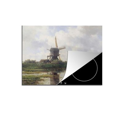 Herdabdeckplatte 70x52 cm Mühle - Willem Roelofs - Alte Meister - Kunst