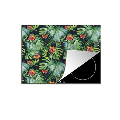 Herdabdeckplatte 65x52 cm Monstera - Dschungel - Blätter