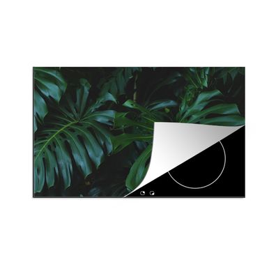 Herdabdeckplatte 85x52 cm Monstera - Blätter - Tropisch - Dschungel