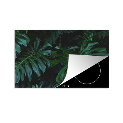 Herdabdeckplatte 78x52 cm Monstera - Blätter - Tropisch - Dschungel