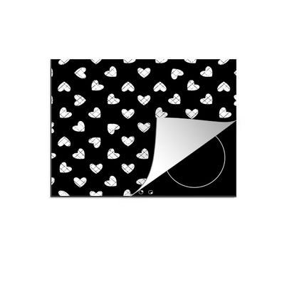 Herdabdeckplatte 65x52 cm Herz - Design - Geometrie - Muster