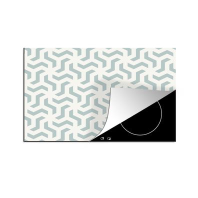 Herdabdeckplatte 85x52 cm Muster - Abstrakt - Grün - Geometrie