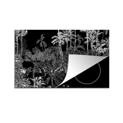 Herdabdeckplatte 78x52 cm Palme - Dschungel - Tropisch