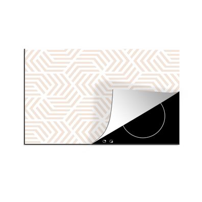 Herdabdeckplatte 78x52 cm Muster - Geometrie - Gestaltung - Pastell