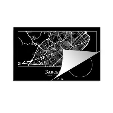 Herdabdeckplatte 85x52 cm Stadtplan - Barcelona - Karte