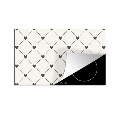 Herdabdeckplatte 85x52 cm Design - Geometrie - Muster - Herz