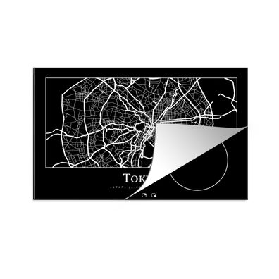 Herdabdeckplatte 80x52 cm Karte - Tokio - Stadtplan - Karte