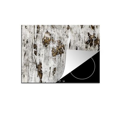 Herdabdeckplatte 70x52 cm Birke - Weiß - Holz