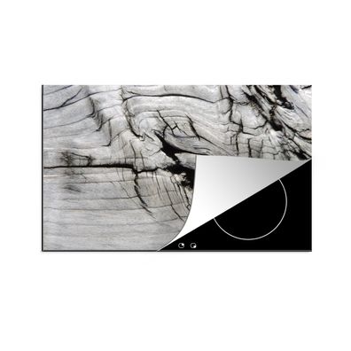 Herdabdeckplatte 80x52 cm Nerf - Weiß - Holz - Baumstamm