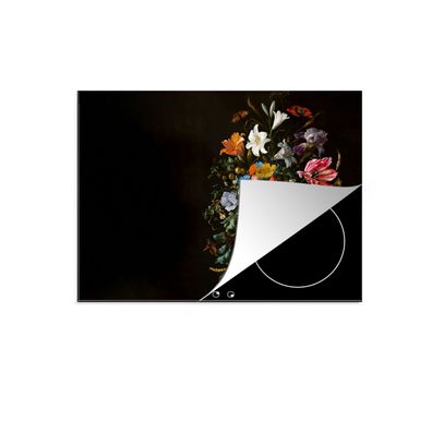 Herdabdeckplatte 70x52 cm Alte Meister - Kunst - Vase mit Blumen - Jan Davidsz de Hee