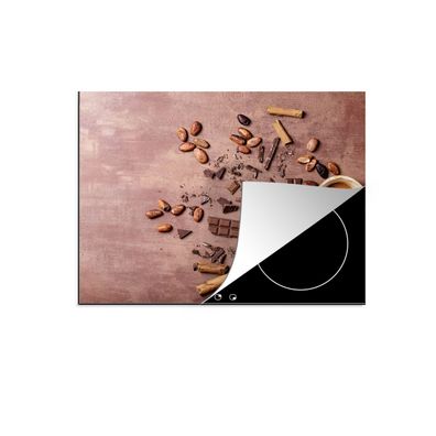 Herdabdeckplatte 75x52 cm Schokolade - Zimt - Nüsse - Küche