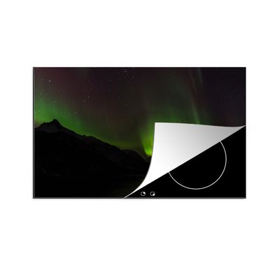 Herdabdeckplatte 85x52 cm Aurora - Sternenhimmel - Berge