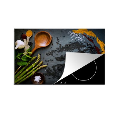 Herdabdeckplatte 80x52 cm Gewürze - Schöpfkelle - Küche