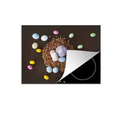 Herdabdeckplatte 60x52 cm Ostereier - Regenbogen - Ostern