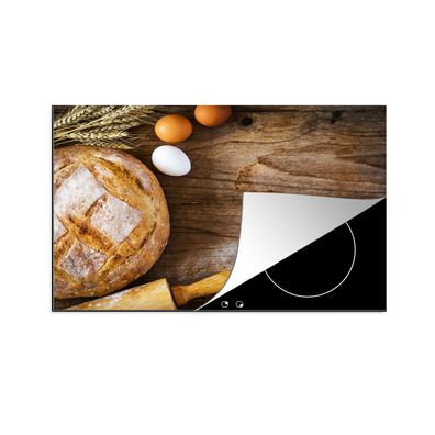 Herdabdeckplatte 78x52 cm Brot - Eier - Küche