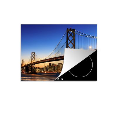 Herdabdeckplatte 75x52 cm Brücke - San Francisco - Skyline