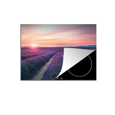 Herdabdeckplatte 60x52 cm Lavendel - Lila - Blumen