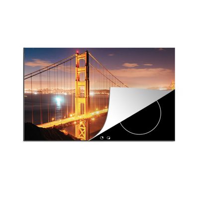 Herdabdeckplatte 78x52 cm Brücke - Wasser - Abend - Amerika