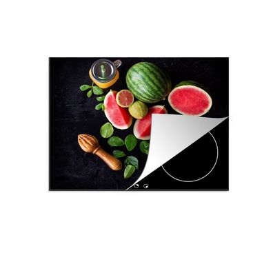 Herdabdeckplatte 65x52 cm Wassermelone - Smoothie - Obst - Zitronenpresse