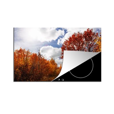 Herdabdeckplatte 90x52 cm Baum - Weg - Herbst