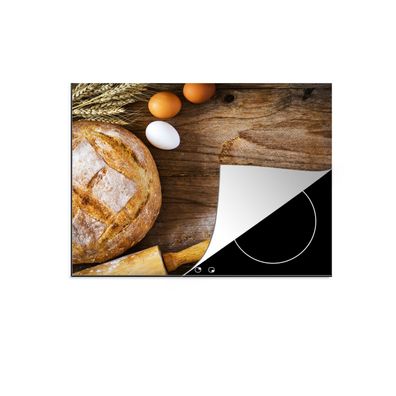 Herdabdeckplatte 70x52 cm Brot - Eier - Küche