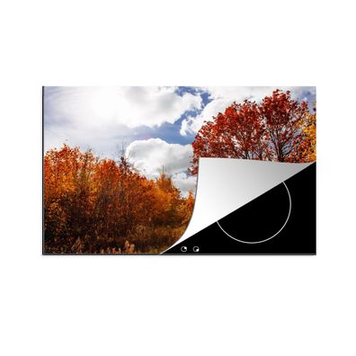 Herdabdeckplatte 80x52 cm Baum - Weg - Herbst