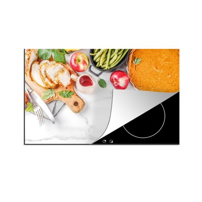 Herdabdeckplatte 85x52 cm Gemüse - Obst - Fleisch - Kräuter