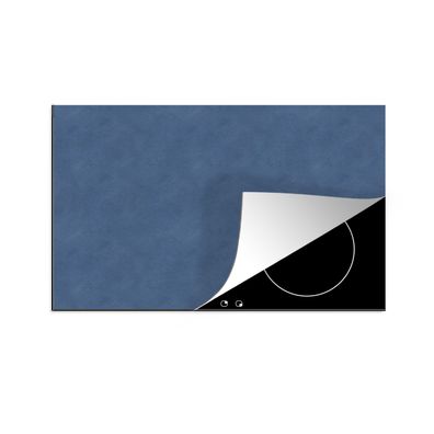 Herdabdeckplatte 85x52 cm Leder - Blau - Tierhaut