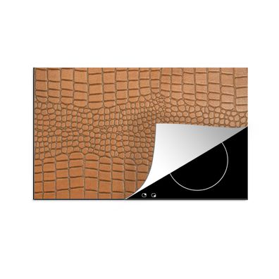 Herdabdeckplatte 90x52 cm Leder - Textur - Tierhaut