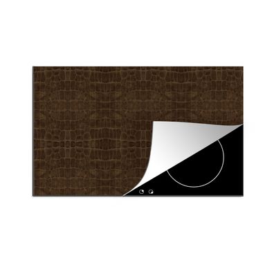 Herdabdeckplatte 85x52 cm Leder - Textur - Tierhaut
