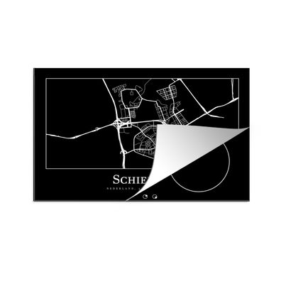 Herdabdeckplatte 80x52 cm Karte - Schiedam - Karte der Stadt