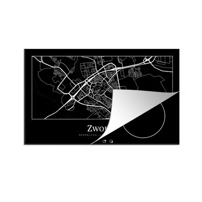 Herdabdeckplatte 90x52 cm Stadtplan - Karte - Zwolle
